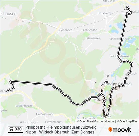 330 Bus Line Map