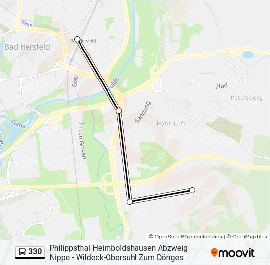 330 Bus Line Map