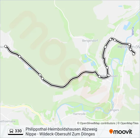 330 Bus Line Map
