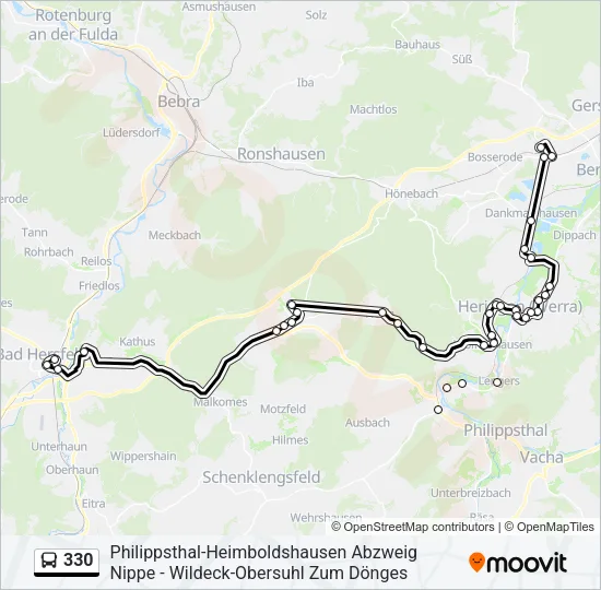 330 Bus Line Map
