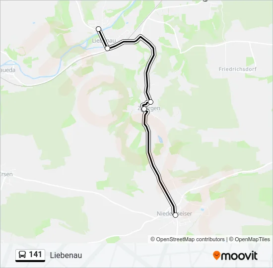 141 Bus Line Map