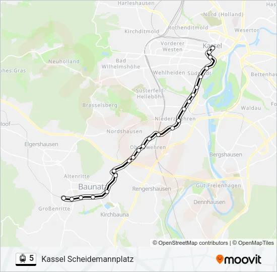 5 Light Rail Line Map