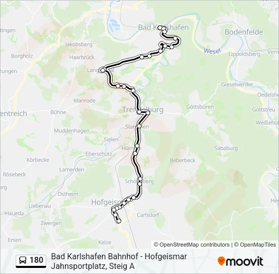 180 Bus Line Map