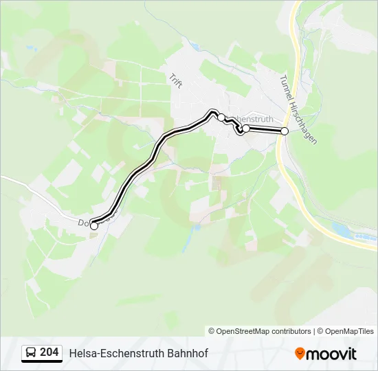 204 Bus Line Map