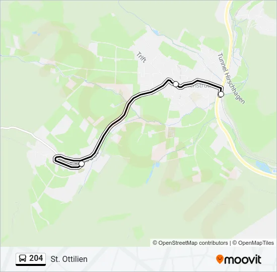 204 Bus Line Map