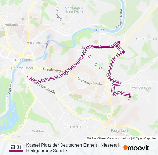 31 Bus Line Map