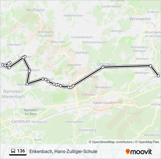 136 Bus Line Map