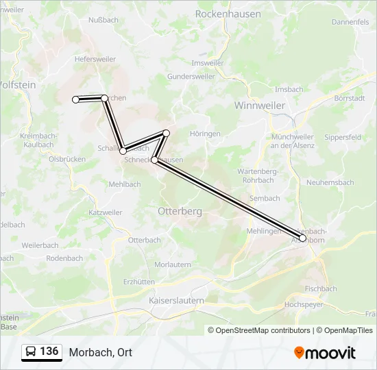 136 Bus Line Map