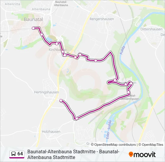 64 Bus Line Map