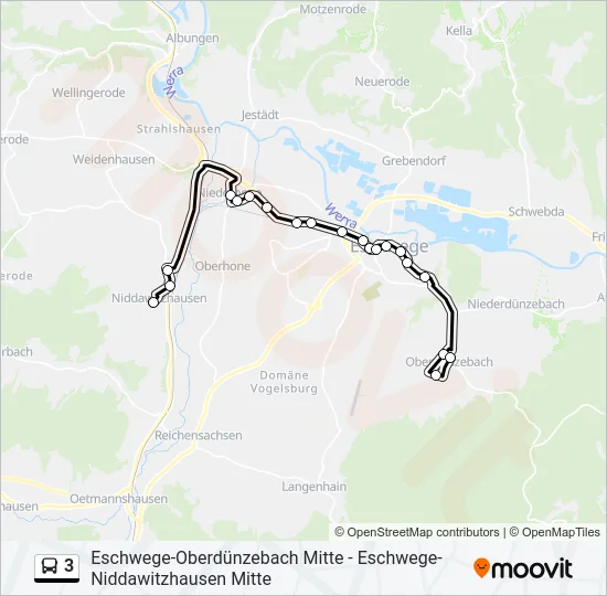 3 Bus Line Map