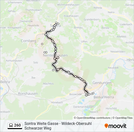 260 Bus Line Map