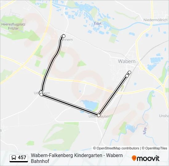 457 Bus Line Map
