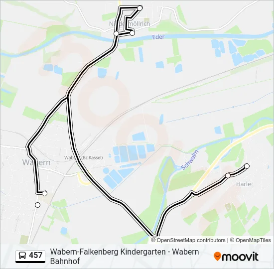 457 Bus Line Map