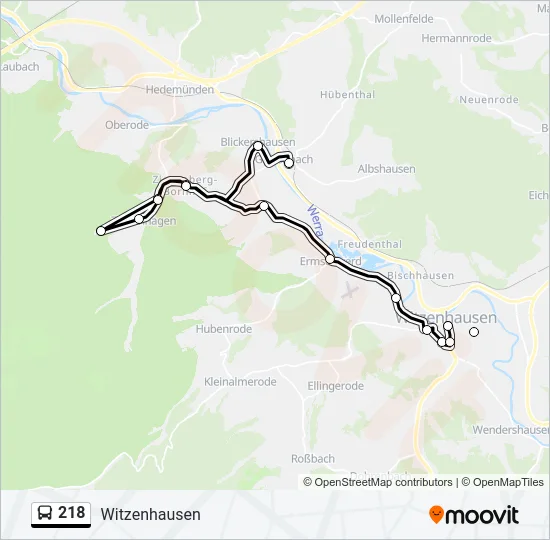 218 Bus Line Map