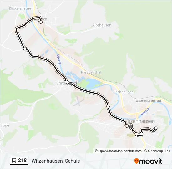 218 Bus Line Map