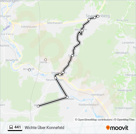 441 Bus Line Map