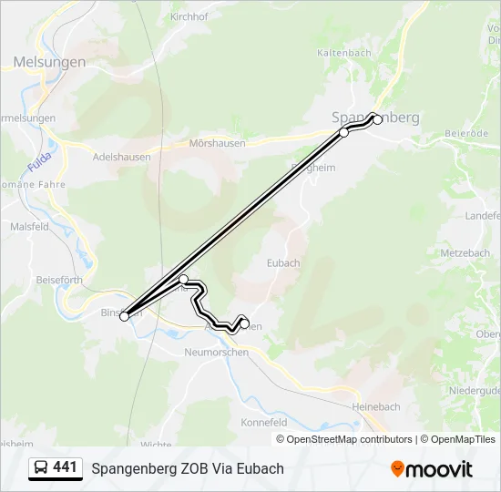 441 Bus Line Map