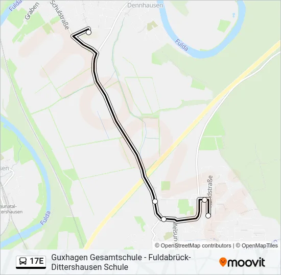 17E Bus Line Map