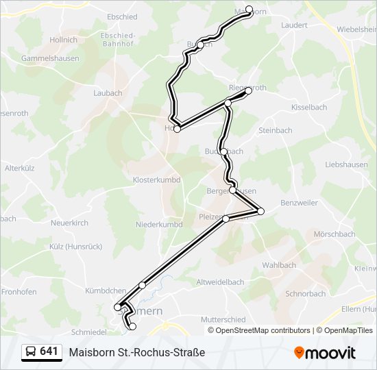 641 Bus Line Map