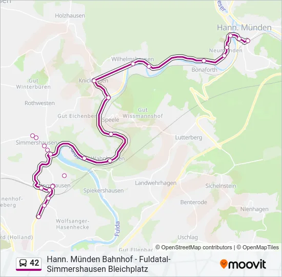 42 Bus Line Map