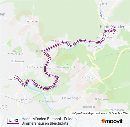42 Bus Line Map