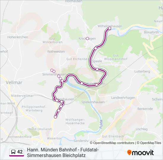 42 Bus Line Map