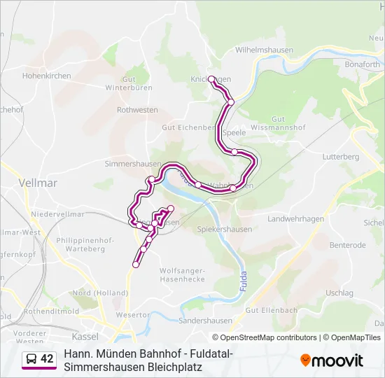 42 Bus Line Map