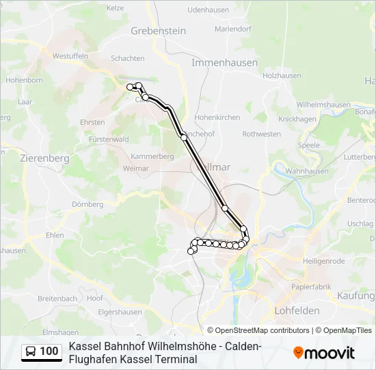 100 Bus Line Map
