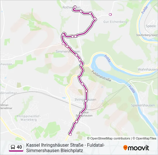 40 Bus Line Map