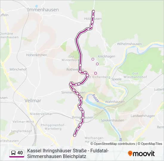 40 Bus Line Map