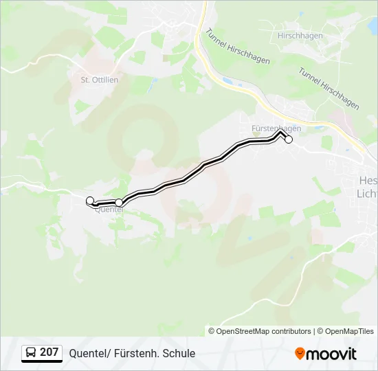 207 Bus Line Map