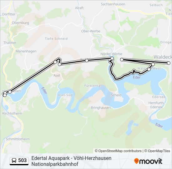Автобус 503: карта маршрута