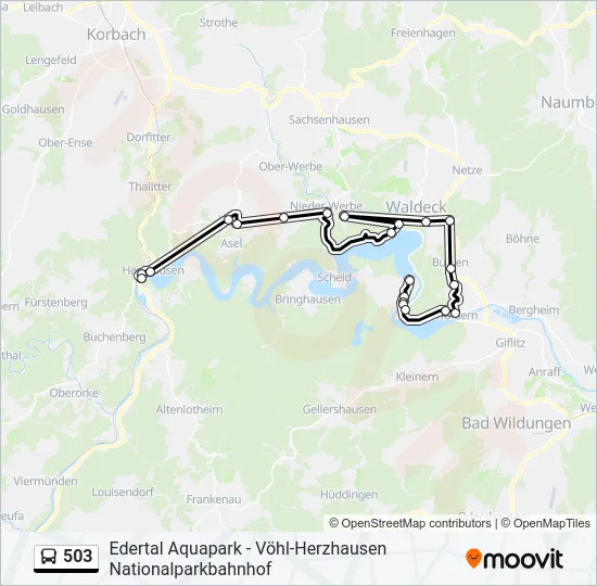 503 Bus Line Map