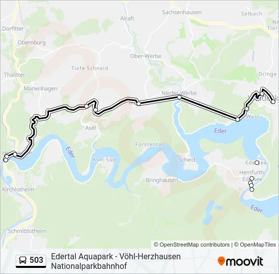 503 Bus Line Map