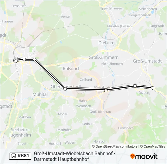RB81 Bus Line Map