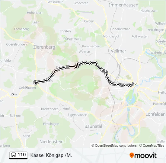 110 Bus Line Map