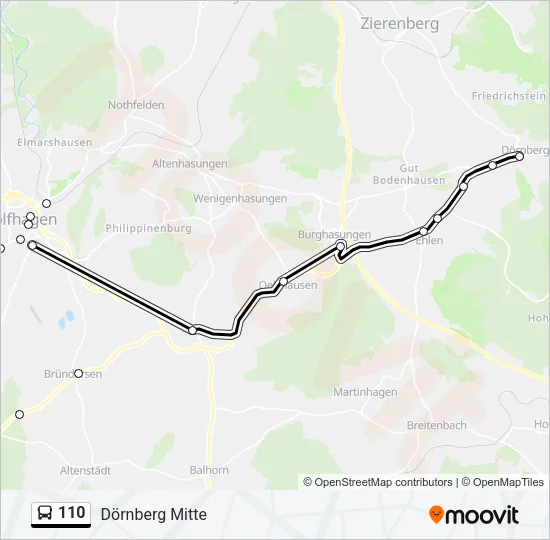 110 Bus Line Map