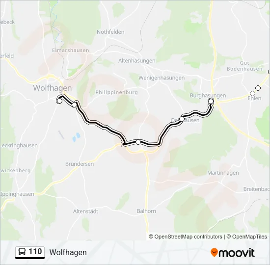 110 Bus Line Map