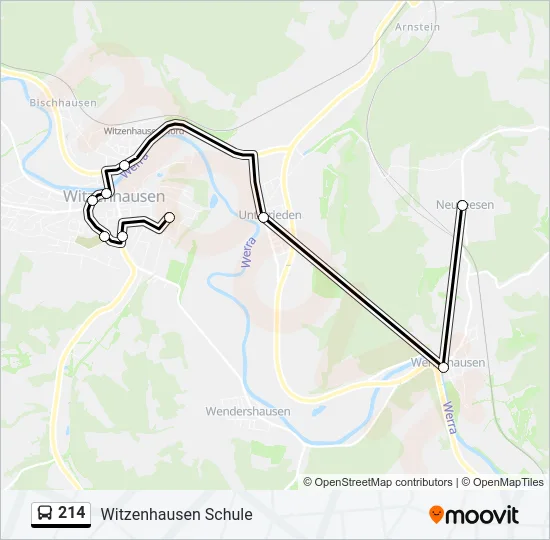 214 Bus Line Map