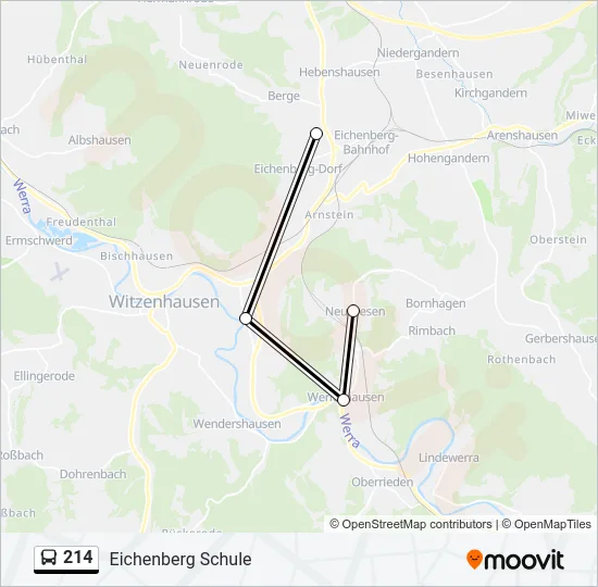 214 Bus Line Map
