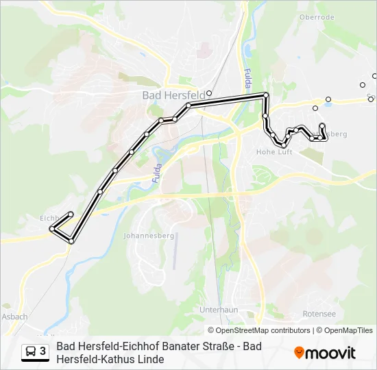 Автобус 3: карта маршрута