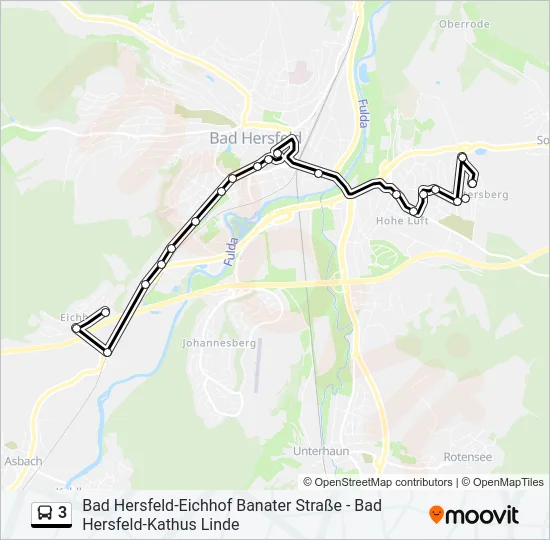 3 Bus Line Map