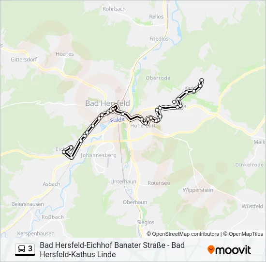 3 Bus Line Map