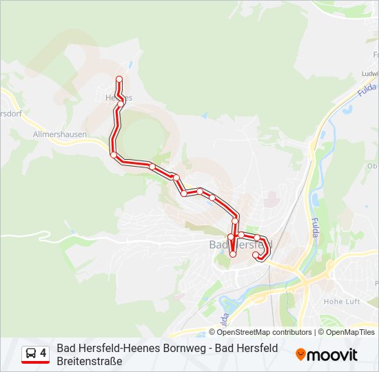 4 Bus Line Map