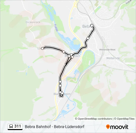 311 Bus Line Map