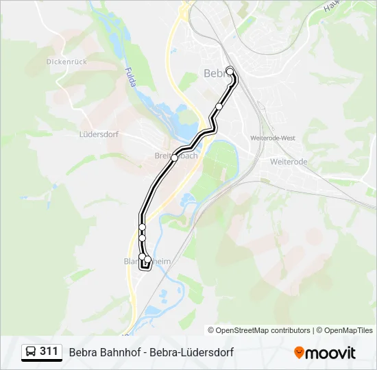 311 Bus Line Map