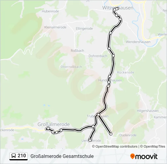 210 Bus Line Map