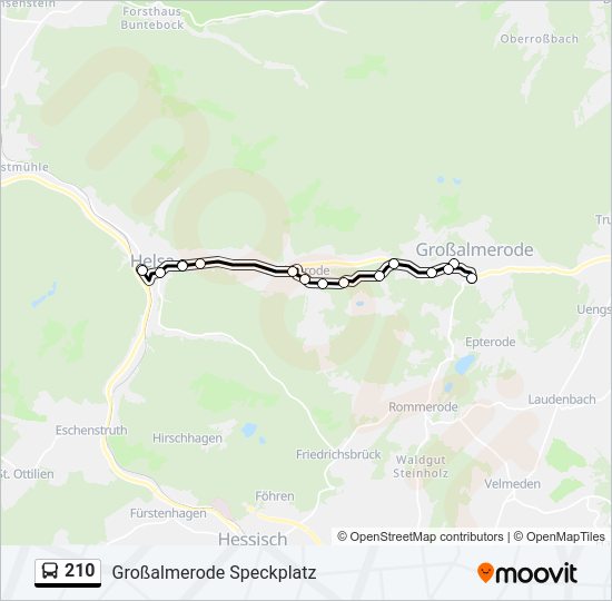 210 Bus Line Map