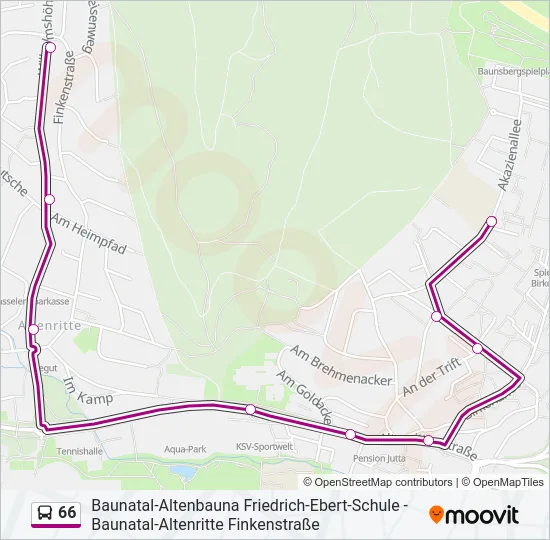 66 Bus Line Map