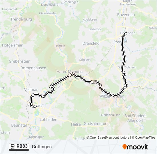 RB83 Train Line Map